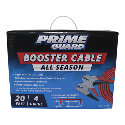 BOOSTER CABLE 20FT 4 GA  PARROT