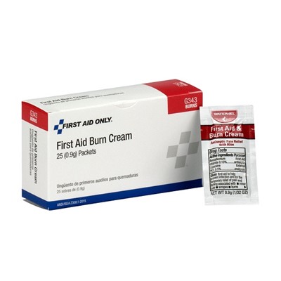 FIRST AID/BURN CREAM, 0.9 G, 25/BOX