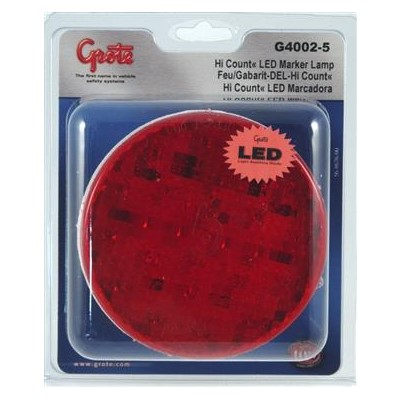 RED 4IN RND LED STT LAMP(GRO)