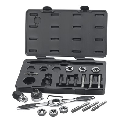 0) 17PC LARGE TAP AND DIE SET MM