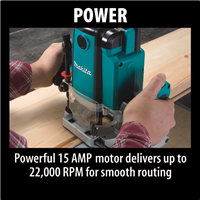 09927 3-1/4 HP PLUNGE ROUTER 22 000 RPM